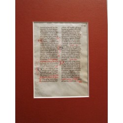 1465 Breviárium lap ,kézzel írt pergamen  / Mantua, Itália
