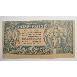 1931 Bón 20 pengő Nemzeti Ruhaház