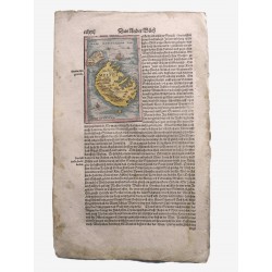 Sebastian Münster : Melita / Málta  térképe 1574 Bázel