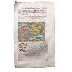 Sebastian Münster : Dánia  térképe 1574 Bázel
